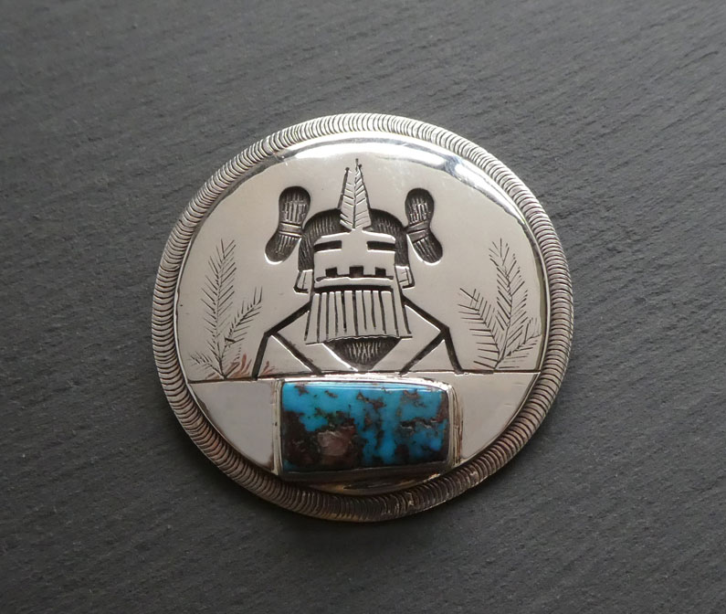 Victor Coochwytewa Turquoise Pendant Victor Coochwytewa